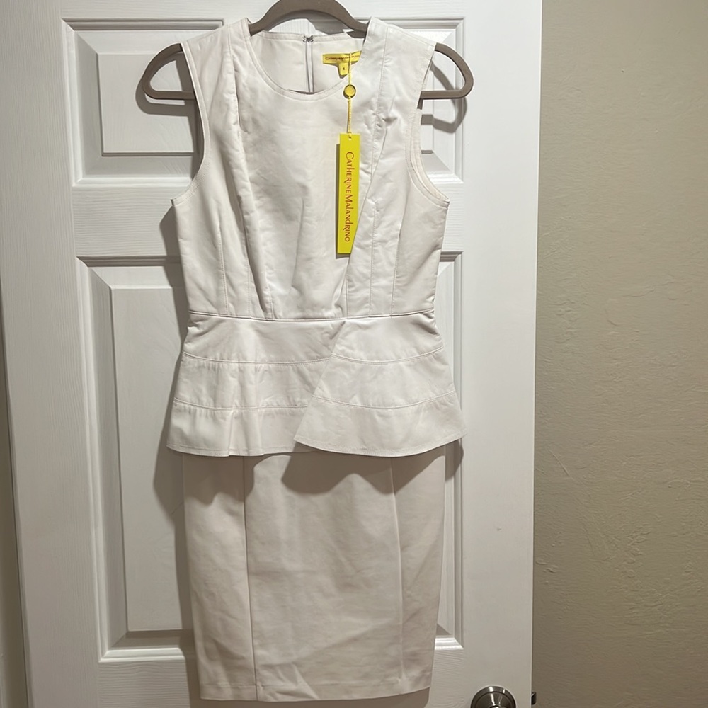 Catherine Malandrino Winter white tailored sheath dress